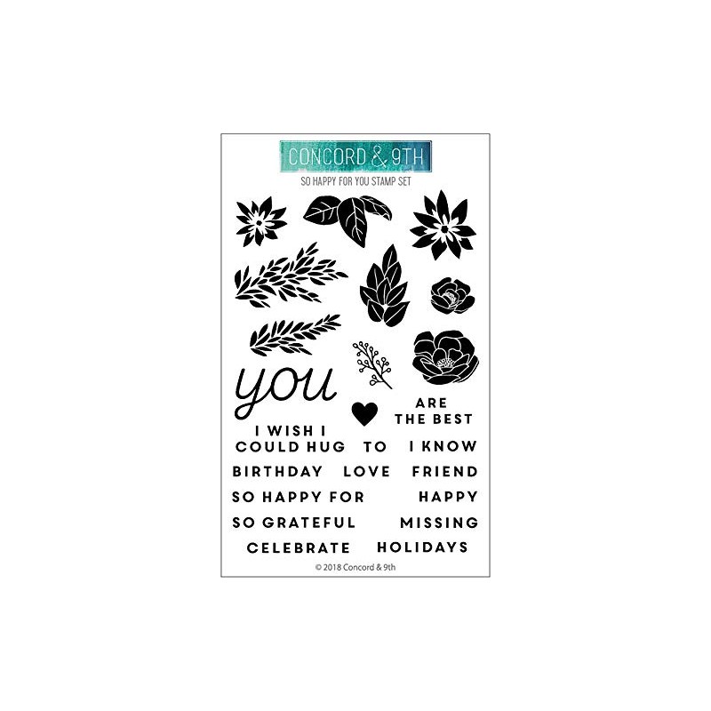 Concord & 9th 10447 Clear Stamps 4"X6"-So Happy