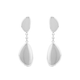s.Oliver 2035526 Women's Earrings Stainless Steel 3.8 cm Silver Comes in Jewellery Gift Box, Stainless Steel, None
