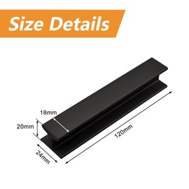 MOROBOR 120mm/4.7” Self-Stick Instant Cabinet Drawer Pulls, 2pcs Aluminum Alloy Self-Stick Push Pull Handles Helper Cabinet Door Window Drawer Auxiliary Pulls（Black