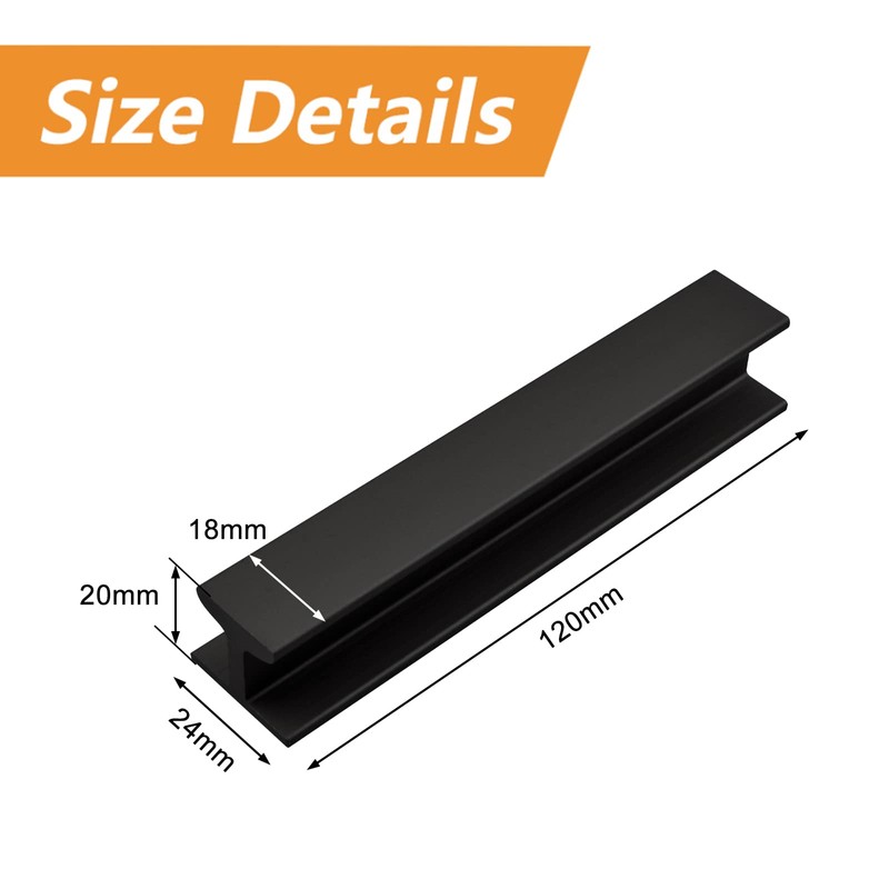 MOROBOR 120mm/4.7” Self-Stick Instant Cabinet Drawer Pulls, 2pcs Aluminum Alloy