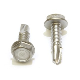 TERF® 4.2 X 38mm Hex Washer Head Self Drilling Point Screws 4.2 X 38mm Hexagonal Washer Head Self Tapping Screws for Aluminium Metal Steel Sheet - Pack of 25