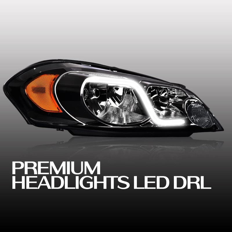 G-PLUS LED DRL headlights W/O Bulbs, Compatible with 2006-2007 Chevy