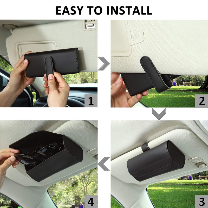 Accmor Sunglasses Holder for Car Sun Visor, Auto Eyeglasses Protective
