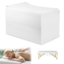 LIQWEI 100Pcs Disposable Massage Table Sheets, 31" x 71" Non-Woven Massage Table Bed Covers, SPA Bed Cover Breathable for Massages Beauty Salon SPA Tatto Hotel Salon-Bed Sheets