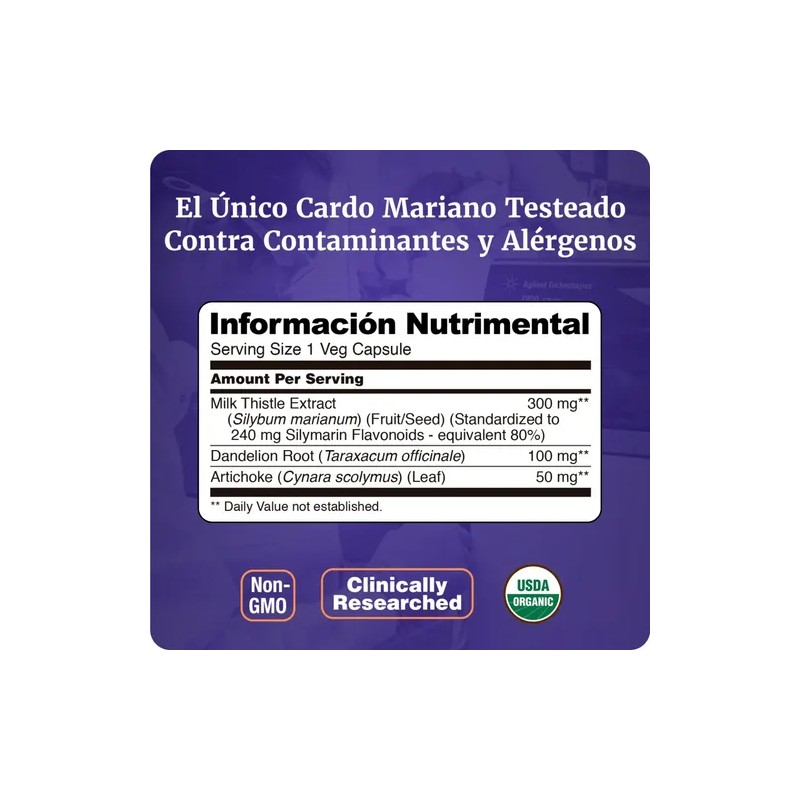 Kit Now Nac 1000mg Glutatión 500mg Cardo Mariano 300mg