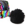 Large Rainbow Reversible Sequin Pencil Case School Glitter Make Up
