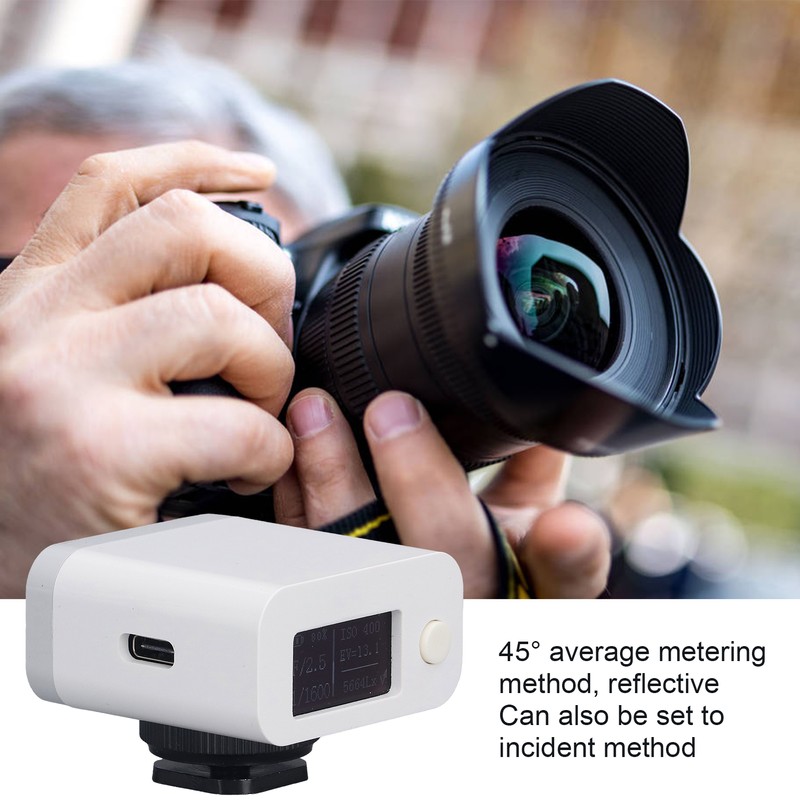 Camera Light Meter Photography Upper Reflection Photometer with USB Cable