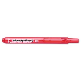 Pentel Retractable Handy-Line S-Permanent Markers, Ultra Fine Tip, Red  12-Count (NXS15-B)