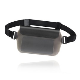 AfitLulu Waterproof Phone Pouch, Transparent and Touchable Waterproof Fanny Pack for Women Men, Universal Beach Bags Waterproof Sandproof with Adjustable Waist Strap (Black)