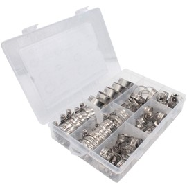 Stainless Steel 60Pcs Adjustable Hose Clamps Plumbing Fuel Line Clamps for Automotive and Mechanical Applications Hose Bands 60 Pack