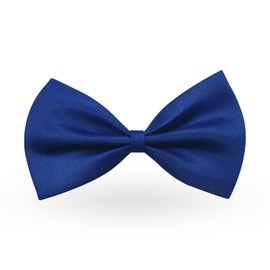 FATASH Kids Bow Tie for Boys, Silk Satin Pre-Tied Bowtie, Adjustable Neck Bow Tie, Classic Solid Color Bowtie Suitable For Birthday Party, Wedding - Royal Blue