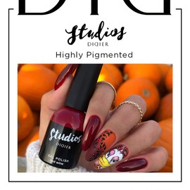 DIDIER LAB - Studios Gel Polish Red Wine - Professional Manicure Pedicure Products - Rich Pigment for Complete Nail Coverage - Flawless Shine -Suitable for Beginners - For UV Lamp - Gift for Women