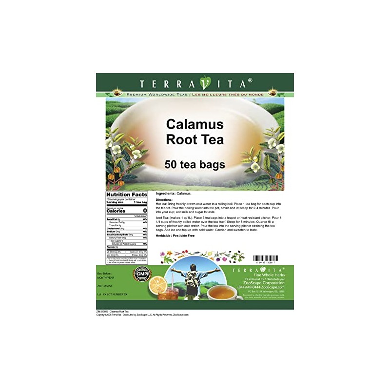 Calamus Root Tea (50 tea bags, ZIN: 515058)