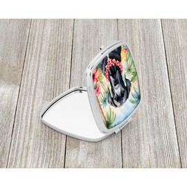 Caroline's Treasures Great Dane Luau Compact Mirror Decorative Travel Makeup Mirror for Women Girls Gifts Pocket Makeup Mirror Folding Handheld