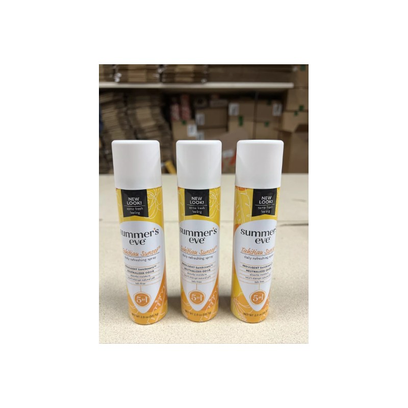 Summers Eve Freshening Spray 2 Oz Each Tahitian Sunset (3