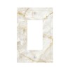 ybclf White Gold Marble Light Switch Cover 1 Gang Single