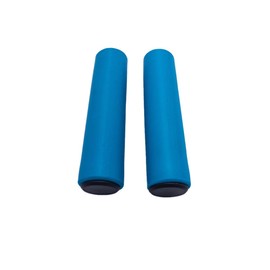 Vmingo Puños Bicicleta Confort Silicona Suaves MTB Ruta BMX Urbano Ergonomico (Azul)