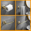 Bathroom Towel and Tissue Holder Set, 2 Piece Brushed Gold