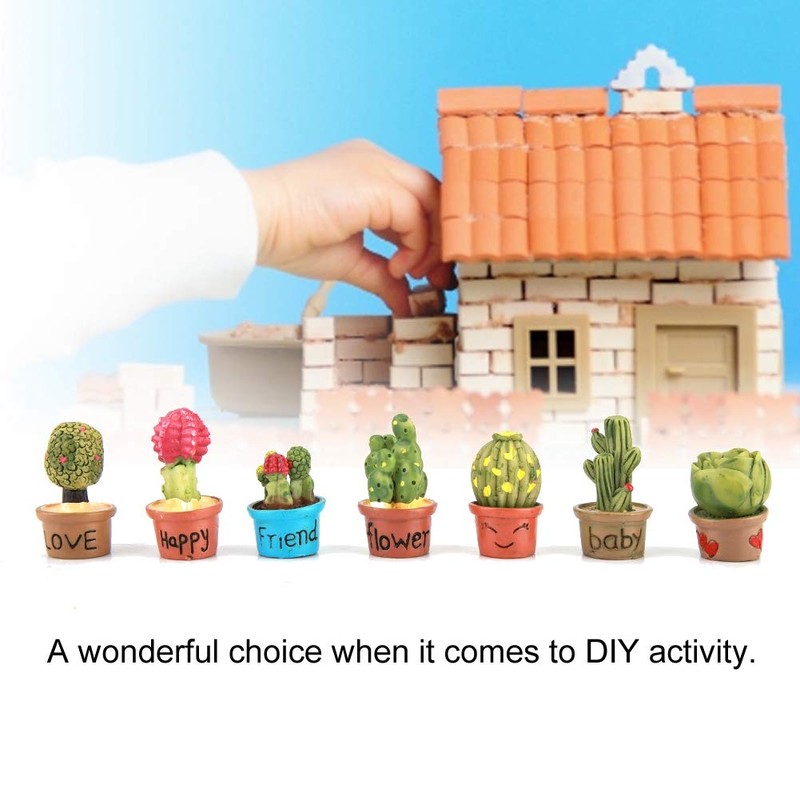 Haofy Flores de Cactus, Mini Plantas Suculentas Artificiales, Encantadora Casa