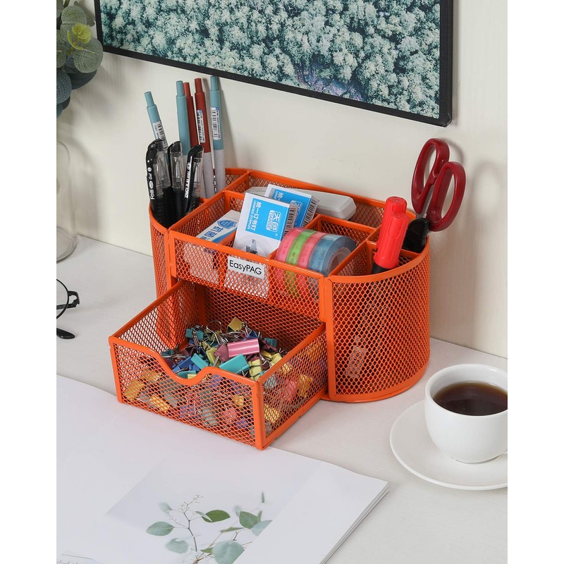 EasyPAG Desk Organizer 9 Components Mesh Office Desktop Office Supplies