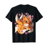 Kawaii Kitsune Fox Japanese Nine Tailed Fox Magical Creature T-Shirt