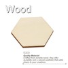 PATIKIL 60 mm Wooden Pieces, Pack of 50 Hexagonal Wooden