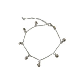Little Bells Bracelet for Women Silver Ankle Bells Bracelets Silver Adjustable Bells Chain Bracelet Bells Anklet Jewelry (Silver, One size)