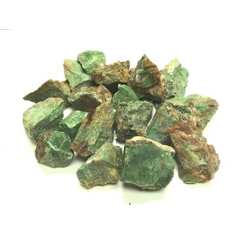 Zentron Crystal Collection: Rough Natural Chrysoprase Stones, Includes Velvet Bag - Large 1" Pieces (1/2 Pound)