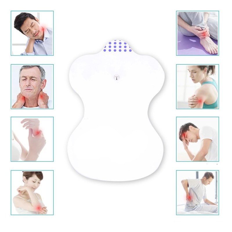 Pack of 2 anatomical TENS electrodes with hypoallergenic gel