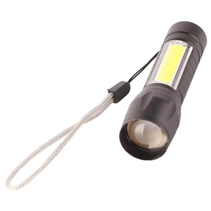 4Pcs Retractable Flashlight COB LED Zoom Flashlight Rechargeable Strong Light