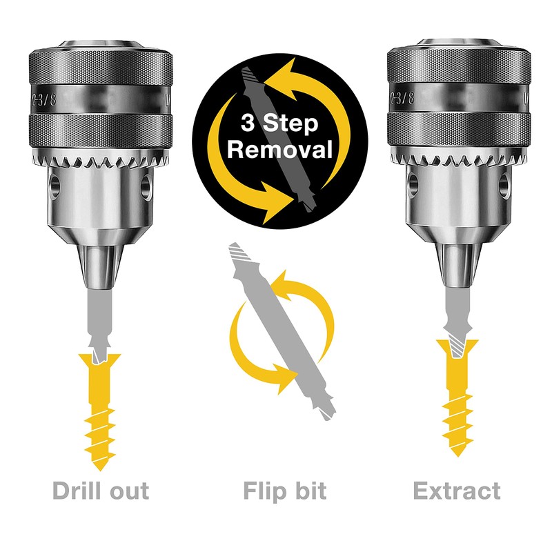 Damaged Screw Extractor - Remover for Stripped Head Screws, Nuts