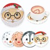4 Pcs Christmas Diamond Painting Coasters, Christmas Avatar Diamond Art