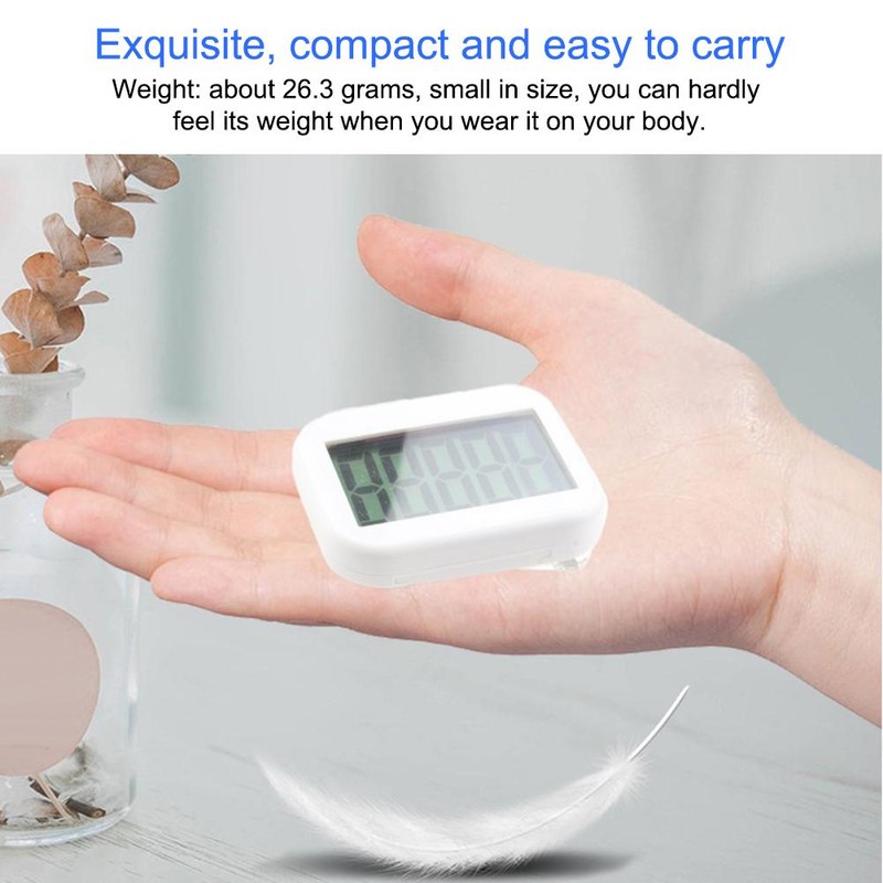 3D Pedometer with Belt Clip and Large Screen Display Walking