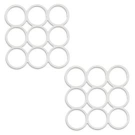 2 Pcs Trivet Heat Resistant Mat Non Slip Durable Flexible Table Mats Reusable Round Cup Mat Hot Pot Holder Heat Resistant for Kitchen Accessories