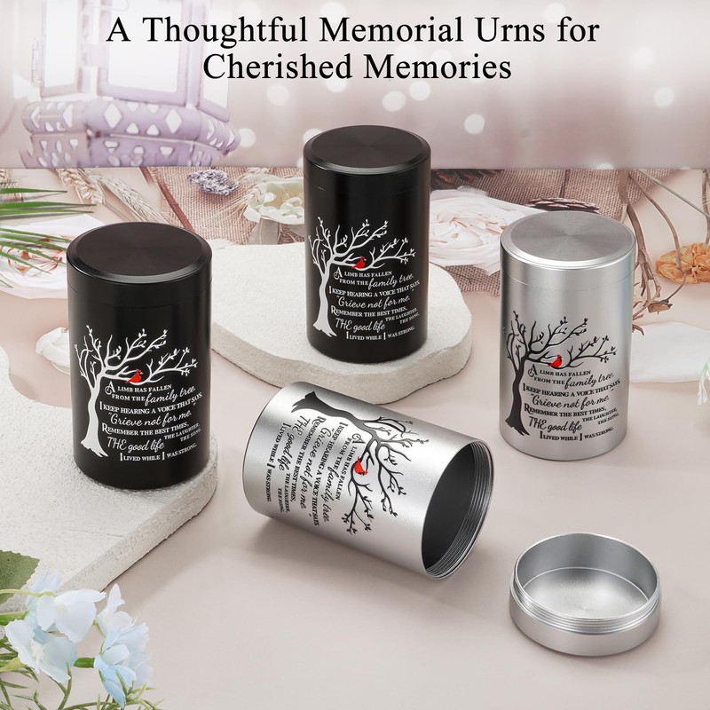 SOITIS Set of 4 Small Urns for Human Ashes Keepsake,