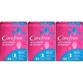 Carefree Acti-Fresh Regular 54 Count Liner To Go (3 Pack)