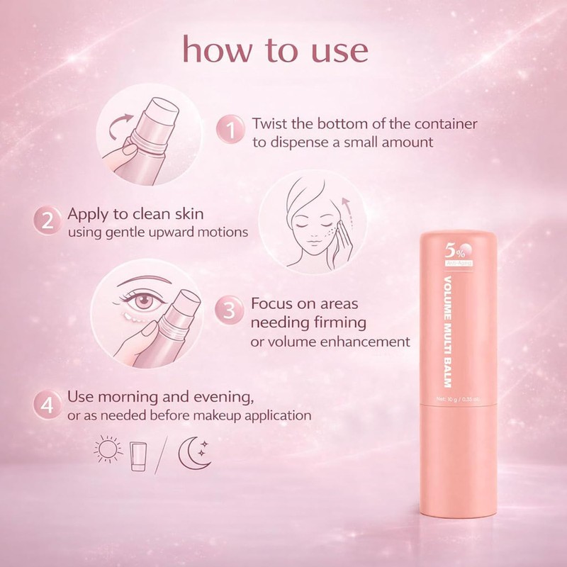 Bálsamo Facial Reafirmante Pink Collagen Volume Stick – Hidratación y