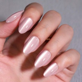 MOYOU LONDON Gel Press On Nails - Elegant Short Almond Shape, Long-lasting & Comfortable Soft Fake Nails with Glue, Reusable Natural Stick On Nails for Women, 32 Pcs in 16 Sizes