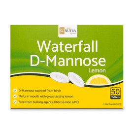 sc nutra Waterfall D-Mannose with Lemon | Birch D-Mannose blended with natural lemon juice | Natural Vitamin C content | 50 x 1000mg Chewables