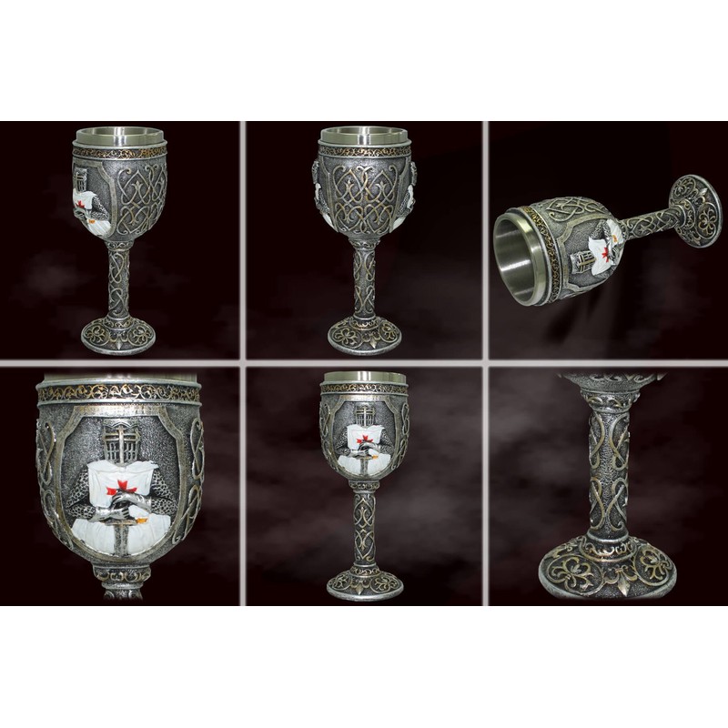 Decorative Goblet "Knight Templar" - Decorated Crusader Goblet (160 ml)