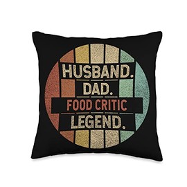 Check out my FOOD CRITIC Shirts Husband Dad Food Critic Legend Vintage Throw Pillow, 16x16, Multicolor