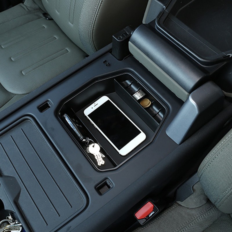 Armrest Storage Box Tray with Non Slip Liner Replacement for