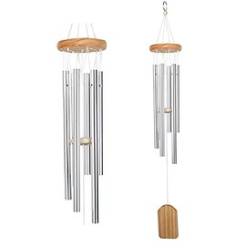 Wind Chimes, 25.6 inch Wind Chimes Outdoor Metal Tubes Wind Chimes 6 Aluminum Alloy Tubes for Garden Backyard Living Home Decoration