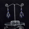 Silver Palace Natural Lapis Lazuli 925 Sterling Silver Drop Dangle