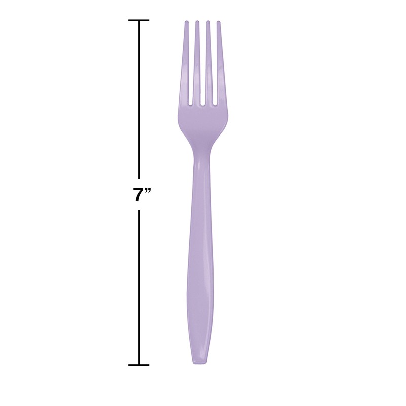 Luscious Lavender Purple Plastic Forks, 72 Count