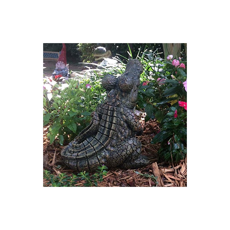Toad Hollow Large Standing Gator with Welcome to Our Swamp
