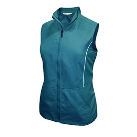 Monterey Club Women's Lightweight Microfiber Zip-up Vest #2793 (Algiers Blue, Large)