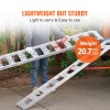 Portable 1250lbs Aluminum Loading Ramps with Straight Ramp Treads and