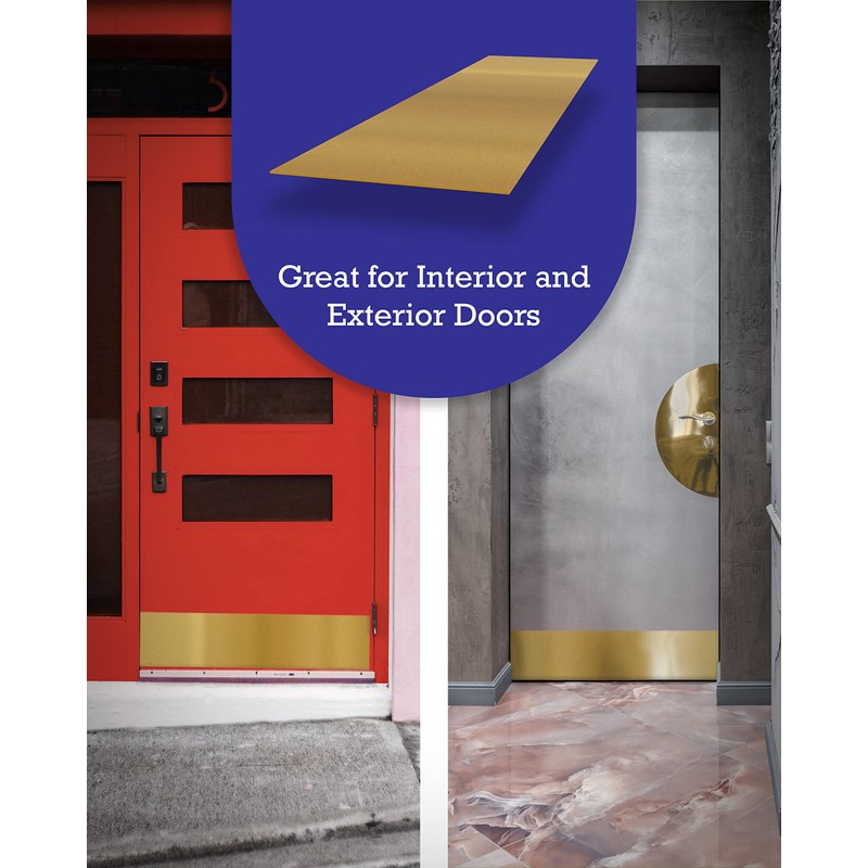 Hardware Essentials 852750 Magnetic Kick Plate-Aluminum-Bright Finish 8 x 34