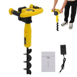 YIYIONCE Electric Post Hole Digger 350W Electric Auger 3 Inch Post Hole Digging Machine Cordless Earth Auger with Battery & Drill Bit Electric Auger Post Hole Digger Set for Planting | US Stock